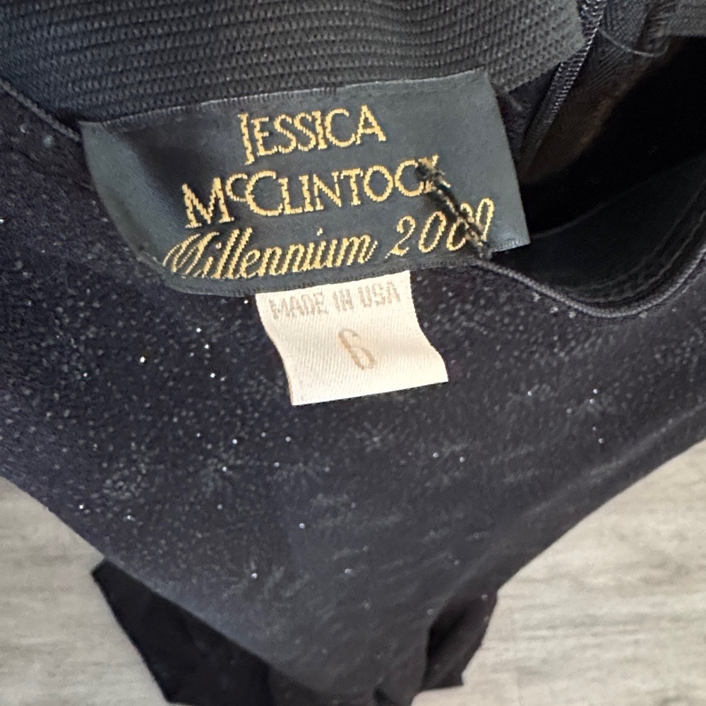 Jessica McClintock Millennium 2000 Strapless Firework Maxi Fishtail Gown - Picture 3 of 16